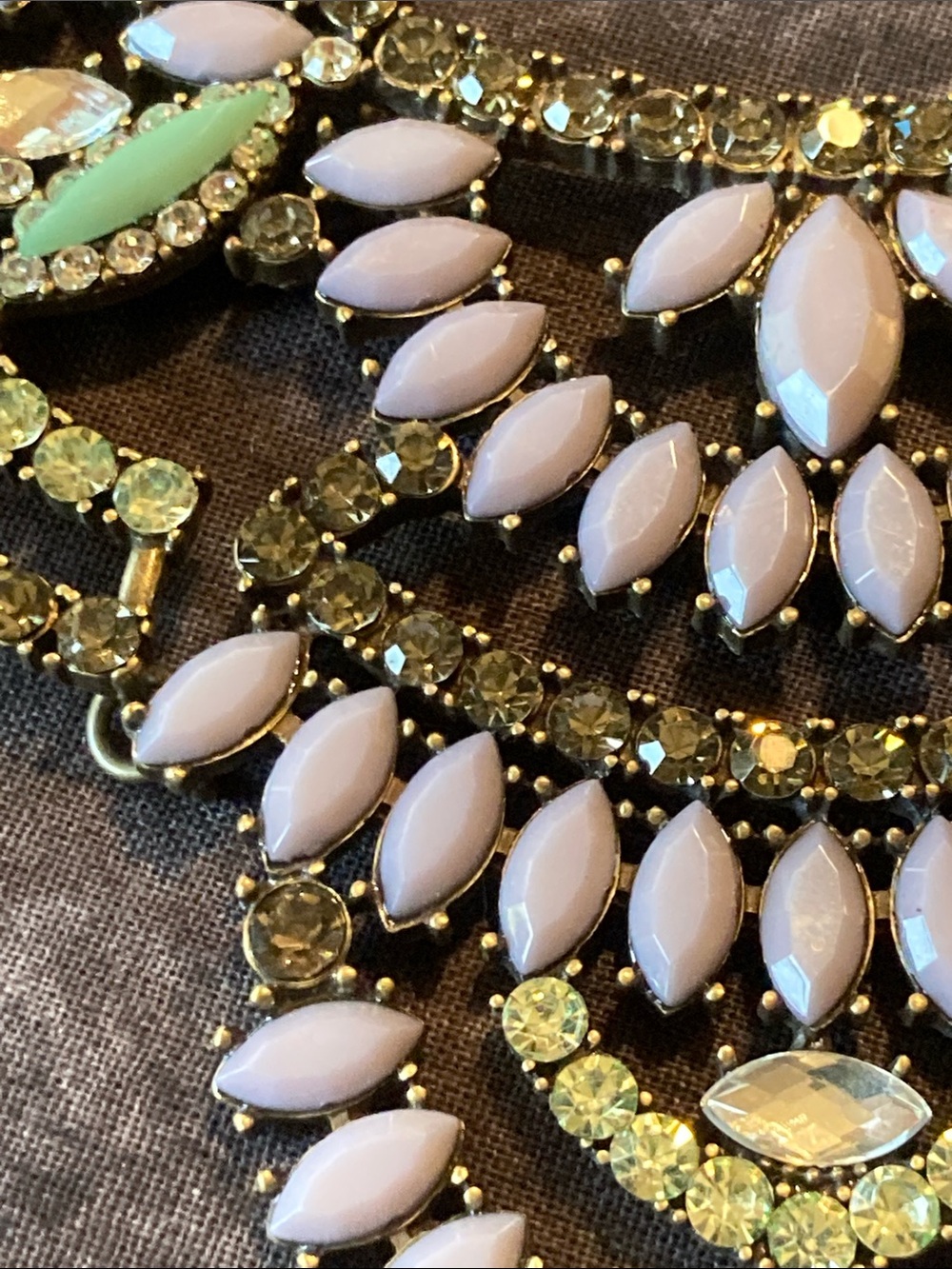 Stunning Multi Color Rhinestone Panel Necklace - Picture 8 of 10